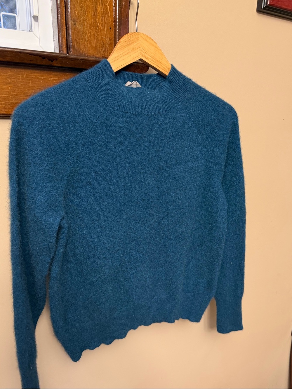 Everlane 100% Cashmere Teal Crewneck Sweater